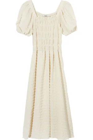 B+AB Abito midi con punto smock