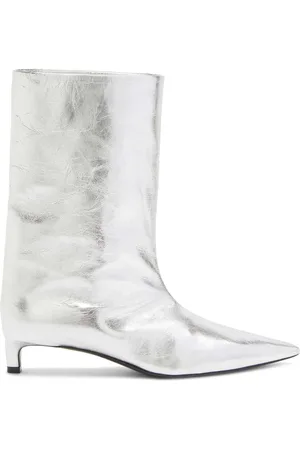 Jil Sander Stivaletti metallizzati in pelle