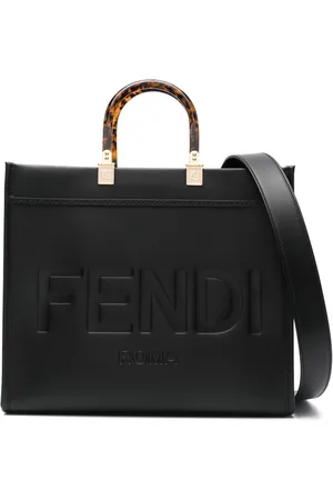 Fendi Borsa tote Sunshine con logo goffrato