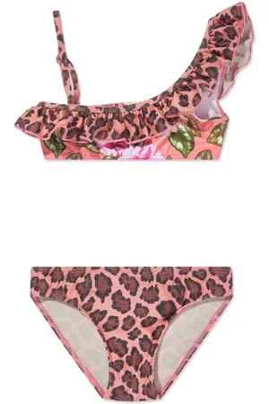 Selini Action Bikini con stampa leopardo e fiori