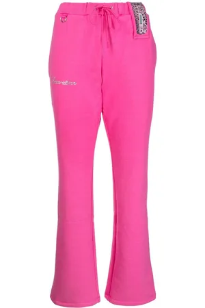 DOUBLET Pantaloni sportivi con logo di strass