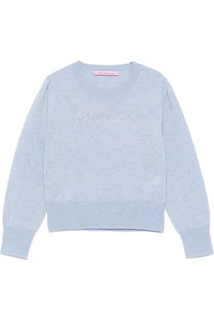 MISS BLUMARINE Maglione con logo di strass