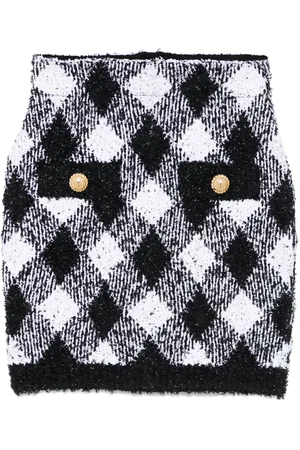 Balmain Minigonna a quadretti