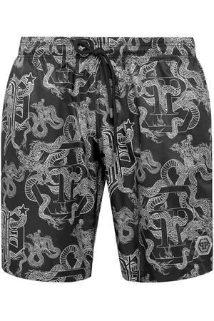 Philipp Plein Costume da bagno con stampa grafica