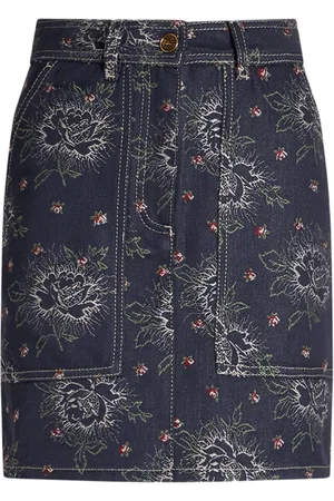 Etro Minigonna denim con effetto jacquard