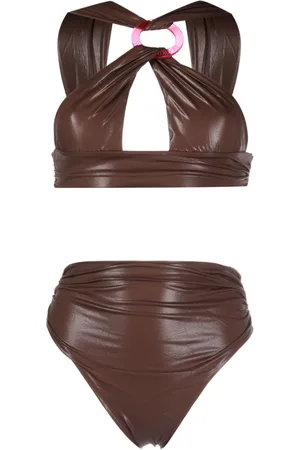The Attico Set bikini in finta pelle