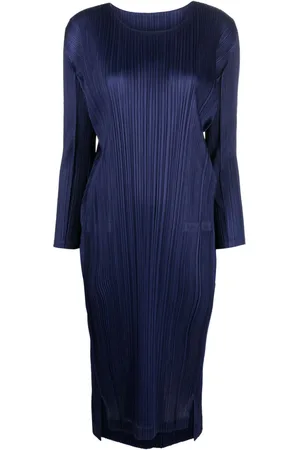 PLEATS PLEASE ISSEY MIYAKE Abito midi a maniche lunghe plissettato