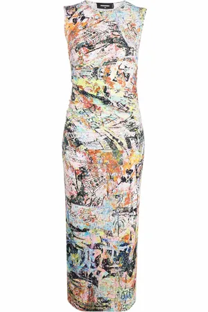 Dsquared2 Abito midi con stampa