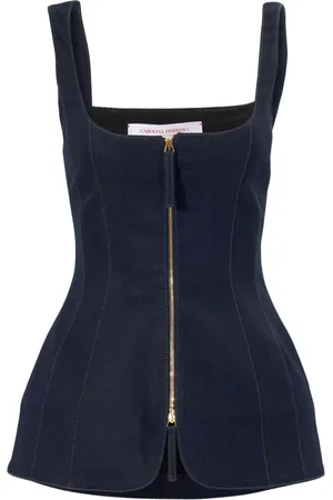 Carolina Herrera Top denim con zip