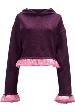 J.W.Anderson Felpa crop con cappuccio