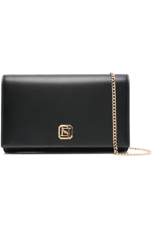 Elisabetta Franchi Clutch in pelle con chiusura a girello