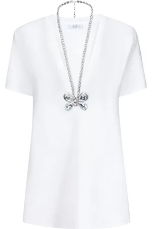 AREA Abito modello T-shirt con ciondolo farfalla