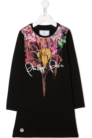 Philipp Plein Abito a fiori con strass