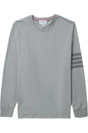 Thom Browne T-shirt stile rugby con dettaglio a 4 righe