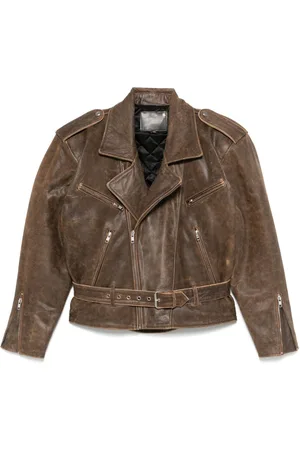 R13 Giacca biker con spalle oversize