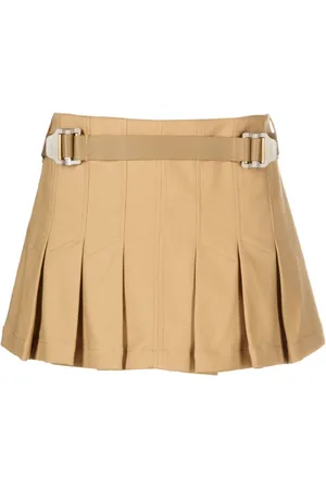 DION LEE Minigonna plissettata con spilla da balia