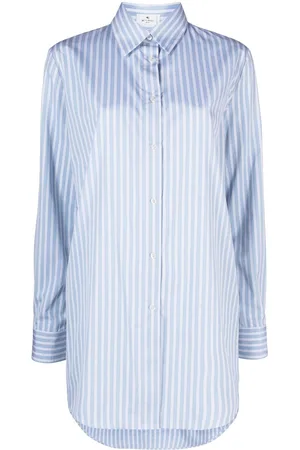 Etro Camicia a righe con ricamo