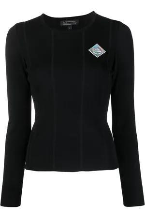 Armani Exchange Top con applicazione logo