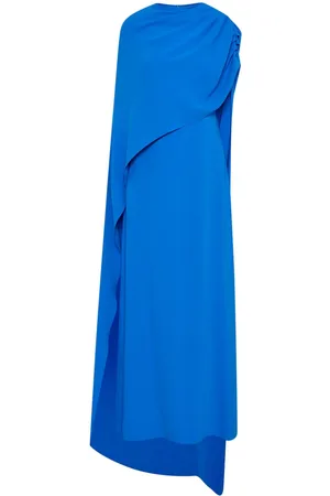 Oscar de la Renta Caftano in georgette con drappeggio