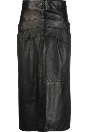 VERSACE Gonna a matita in pelle anni 