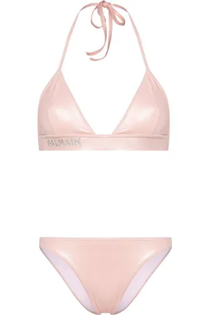 Balmain Top bikini con ricamo