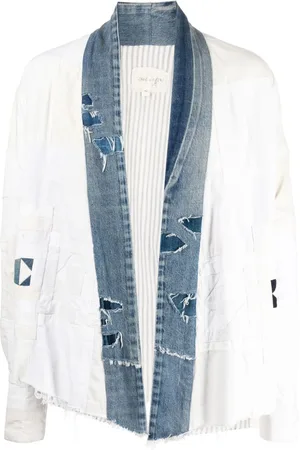 GREG LAUREN Giacca aperta effetto vissuto