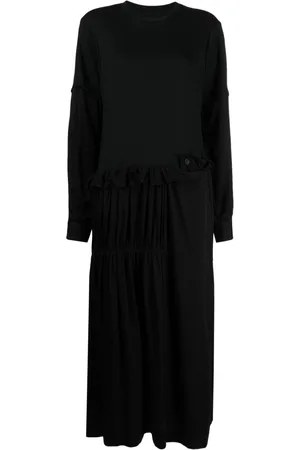 YOHJI YAMAMOTO Abito lungo con inserti