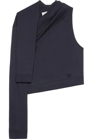 Courrèges Felpa asimmetrica con spalle scoperte