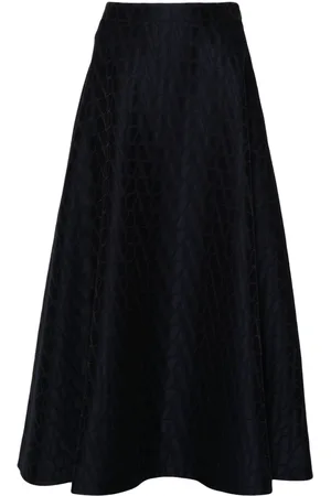 VALENTINO GARAVANI Gonna midi con effetto jacquard