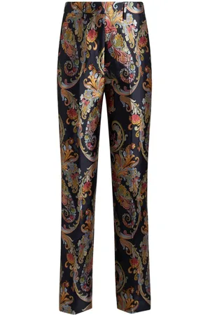 Etro Pantaloni crop con stampa paisley