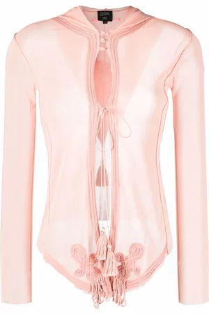 Jean Paul Gaultier Blusa con ricamo semi trasparente anni 