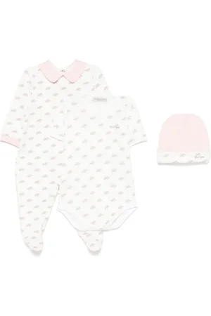 Golden Goose Set neonato con stampa elefante