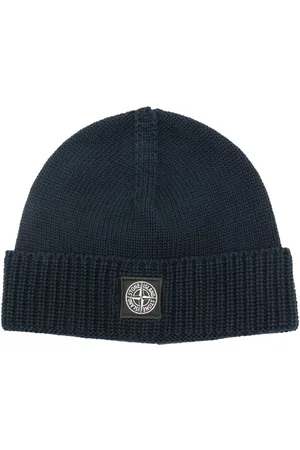 Stone Island Berretto a coste con motivo Compass
