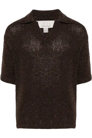 ERL Maglione stile polo con effetto m??lange