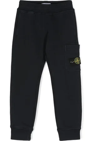 Stone Island Pantaloni sportivi con applicazione Compass
