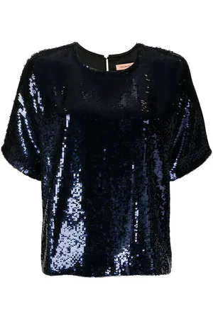 YVES SALOMON T-shirt con paillettes