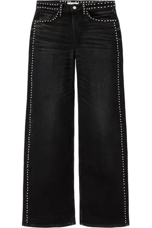 RE/DONE Jeans a gamba ampia con borchie