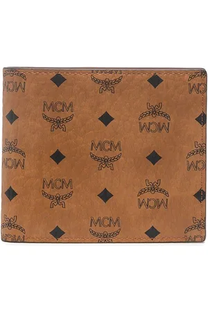MCM Portafoglio bi-fold con stampa Visetos