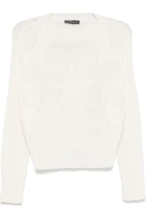 LORENA ANTONIAZZI Maglione con effetto jacquard