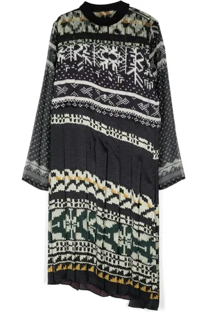 SACAI Abito midi con stampa