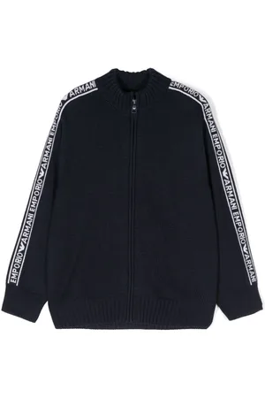 Emporio Armani Maglione con logo a intarsi