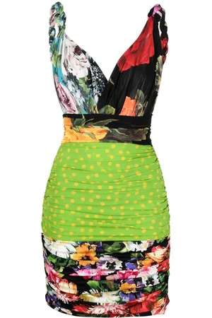 Dolce & Gabbana Abito corto con design patchwork