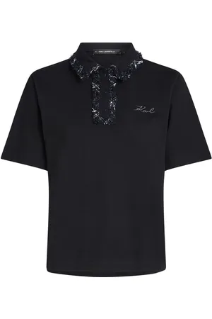 Karl Lagerfeld Polo con dettaglio bouclé