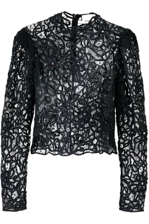 Isabel Marant Top Neline in pizzo a maniche lunghe