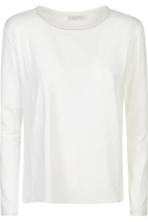 LE TRICOT PERUGIA T-shirt con scollo decorato