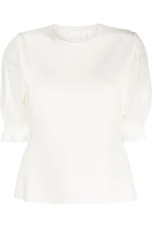Chloé Top con dettagli in pizzo
