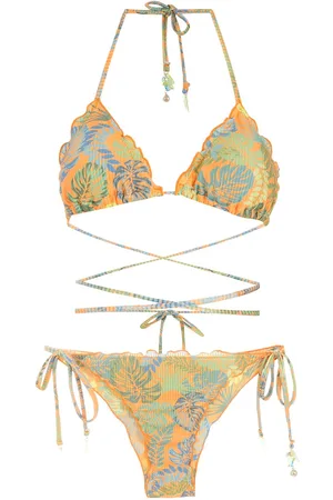 AMIR SLAMA Bikini a triangolo con stampa