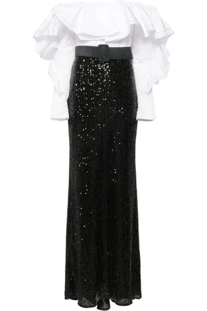 Badgley Mischka Abito da sera con paillettes