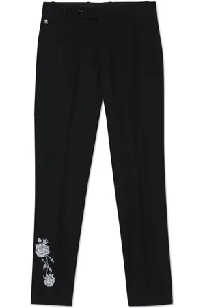 Maison Ava Pantaloni a fiori jacquard