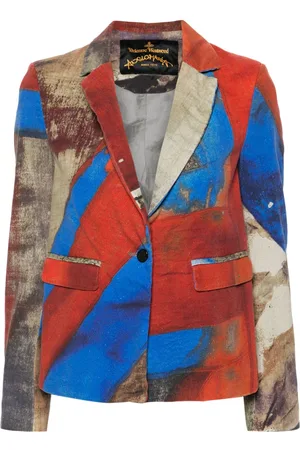 Vivienne Westwood Blazer monopetto con stampa astratta anni 